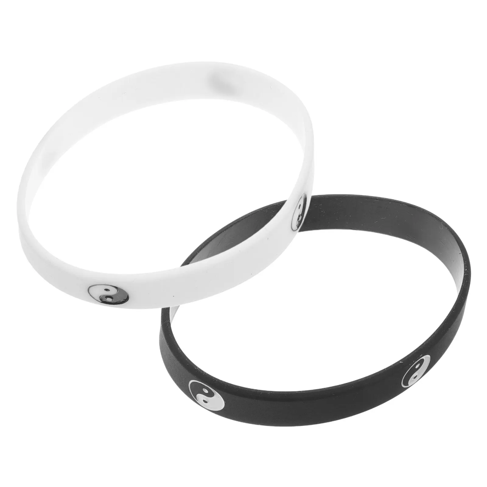 

2Pcs Tai Chi Silicone Wristbands Soft Comfortable Sports Bands Yin Yang Couple Bracelets Matching Friendship Dance Wristbands
