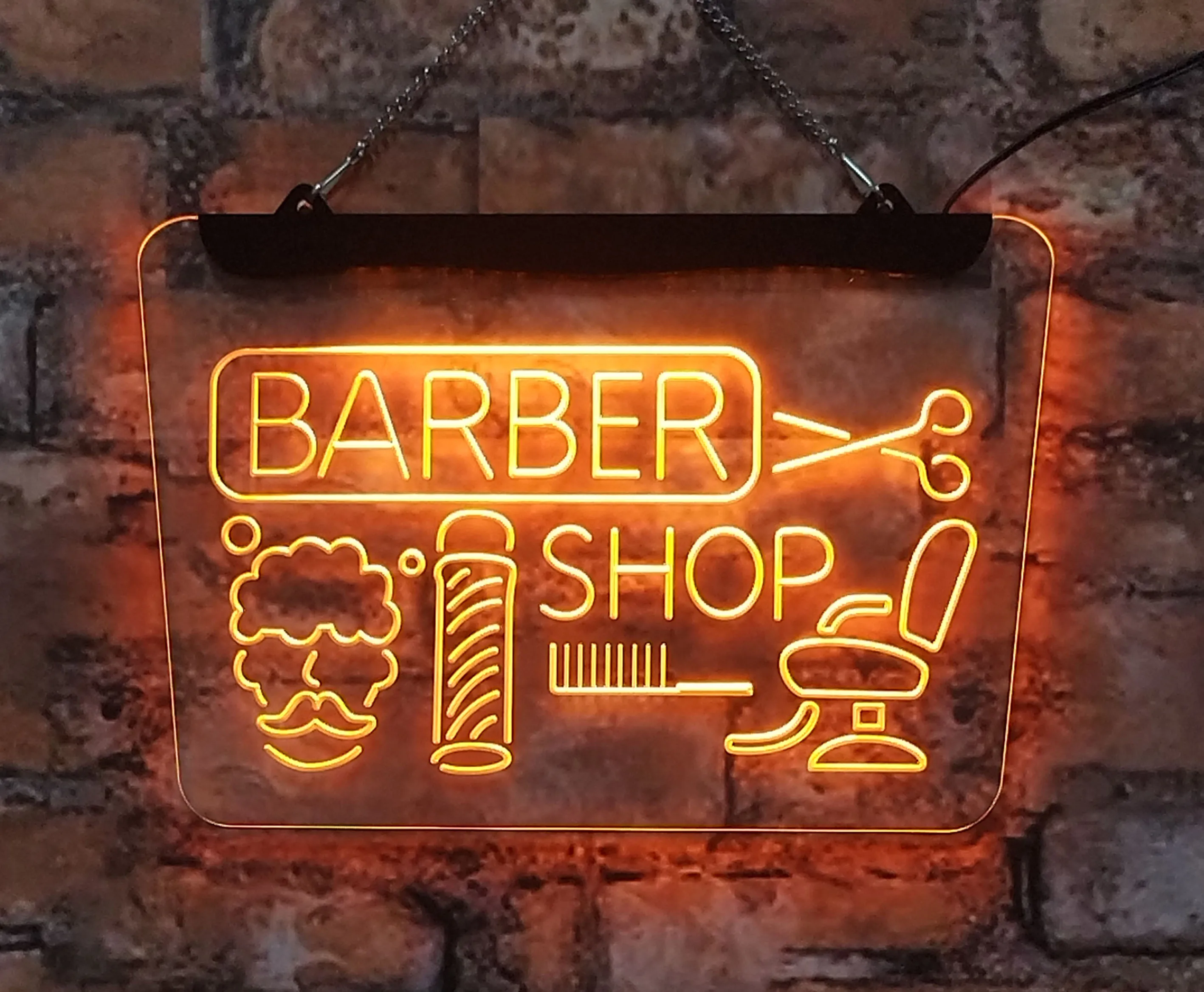 Barber shop, beauty salon, neon light home decoration, indoor luminous wall, artistic blue, 30*40, for room, store, party gifts
