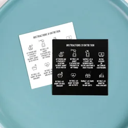 50pcs 6.5x6.5cm Smart Kraft Paper Jewelry Care Instruction Card Cardboard In French DIY Necklace Earrings Cleaning Label