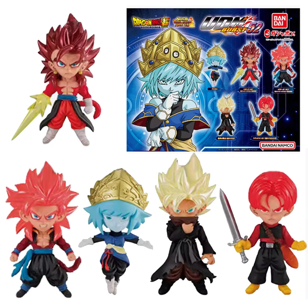 

12Pcs Anime Dragon Ball Gacha Figure UDM BURST 52 Trunks Gogeta Vegetto Aeos Anime Model Toy Gift Collection Aciton Figure PVC