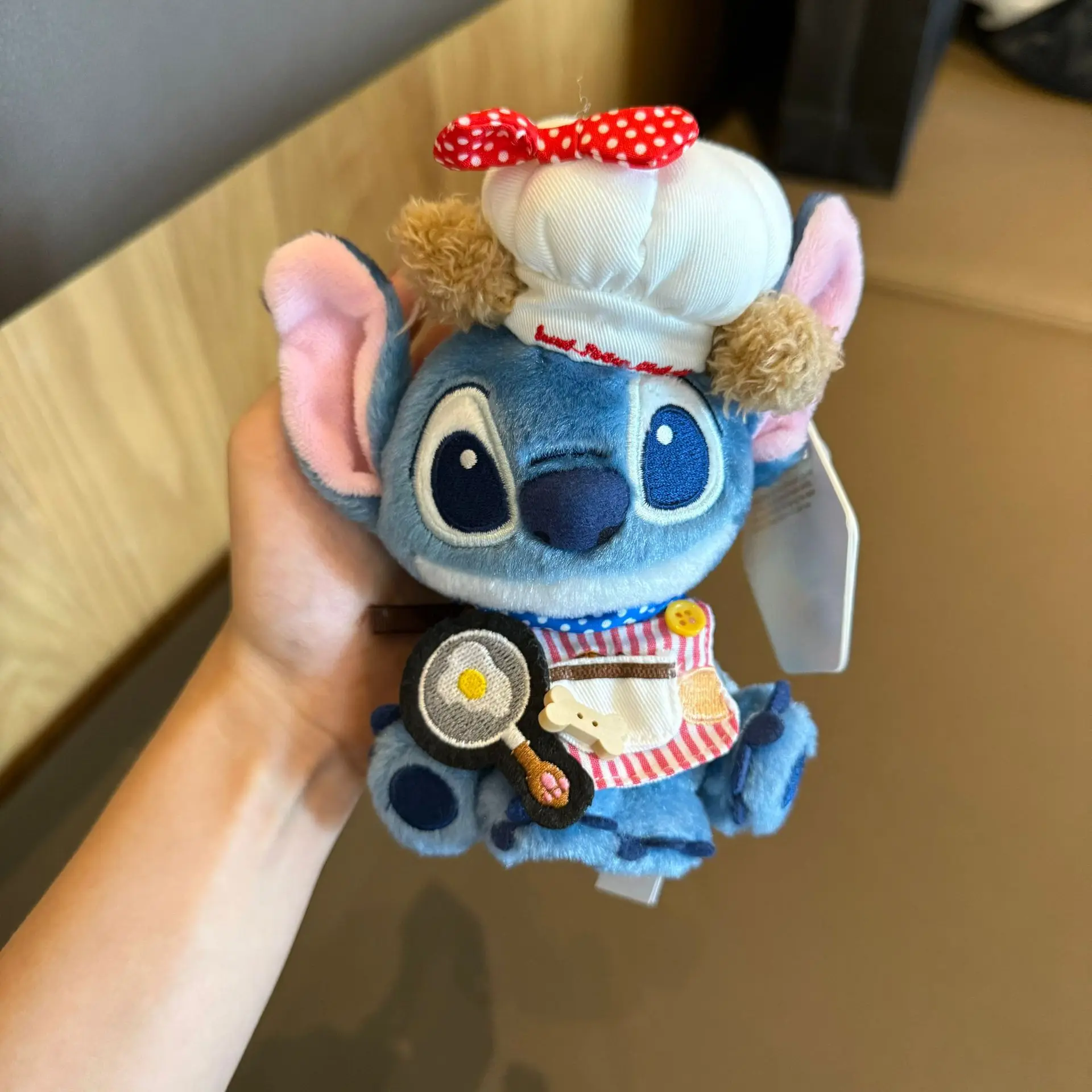 Nuovo ﻿   Ciondolo per zaino in peluche Disney Stitch Portachiavi per bambola carina e cartone animato Accessori morbidi e confortevoli Regalo per ragazze Giocattoli per bambini