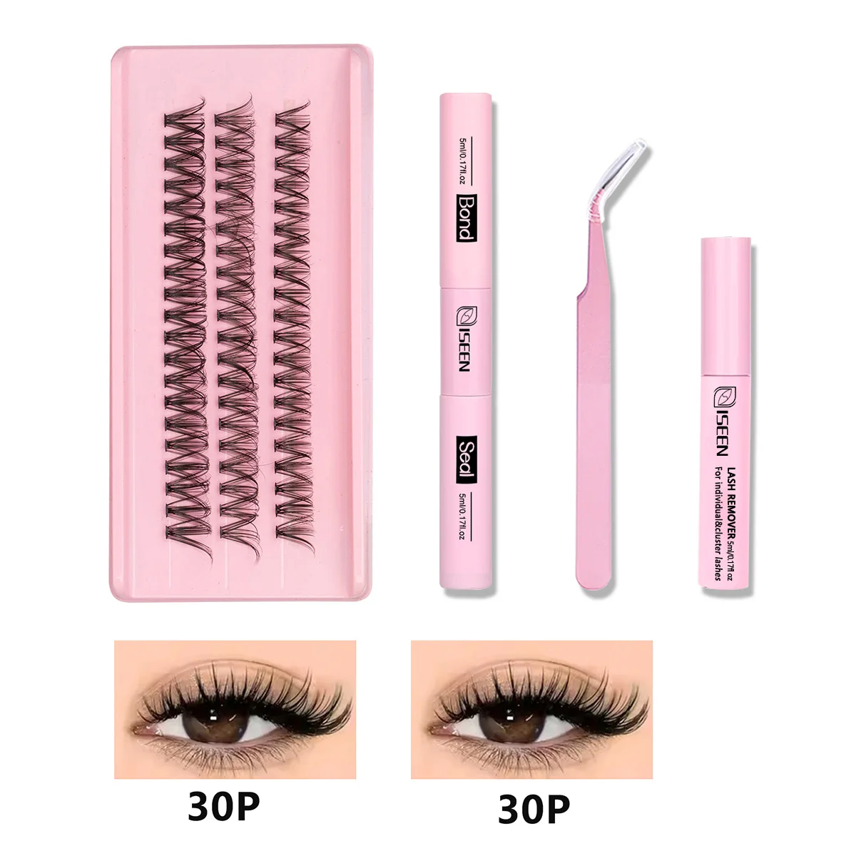 Eyelash Clusters Kit Large Capacity Wispy Lashes