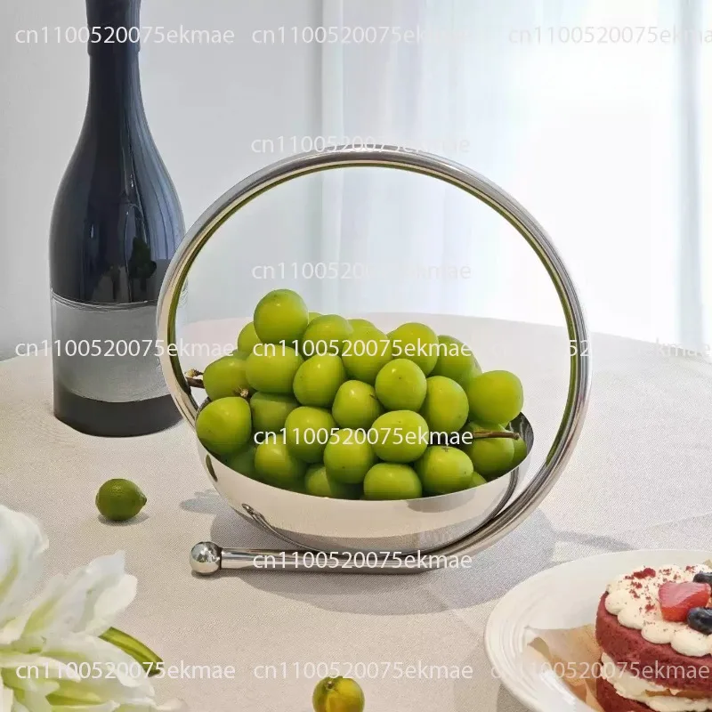 Decorative Tray, Stainless Steel Home Decor, Wicker Basket, Decorative