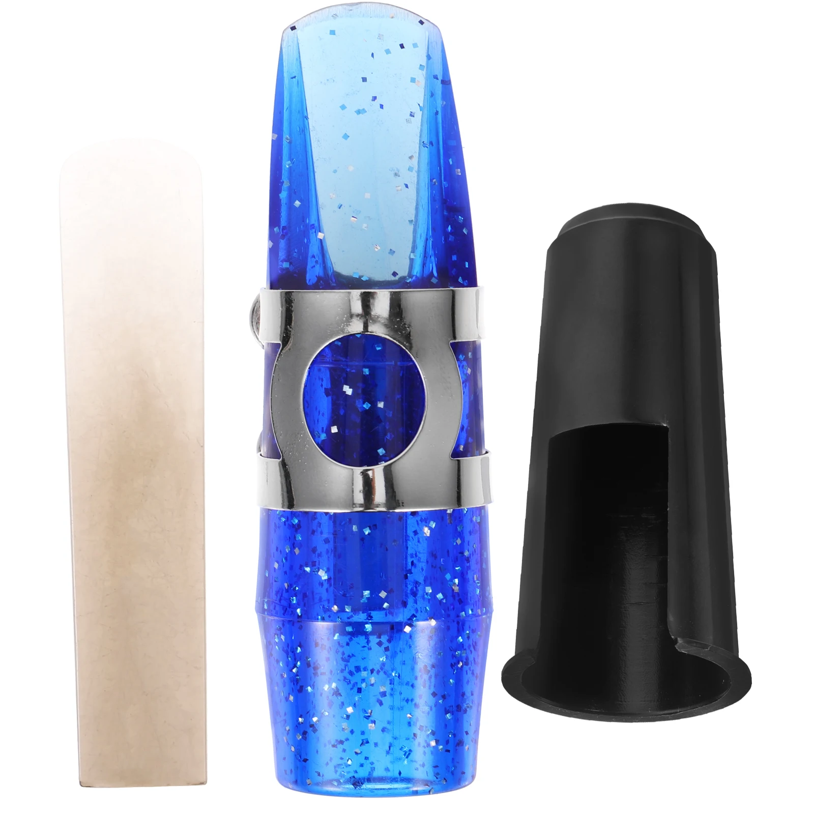 

Saxophone Mouthpiece Kit Accessories Metal Abs Lightweight Portable Woodwind Instrument Parts Cap Ligature Reed For Alto Soprano