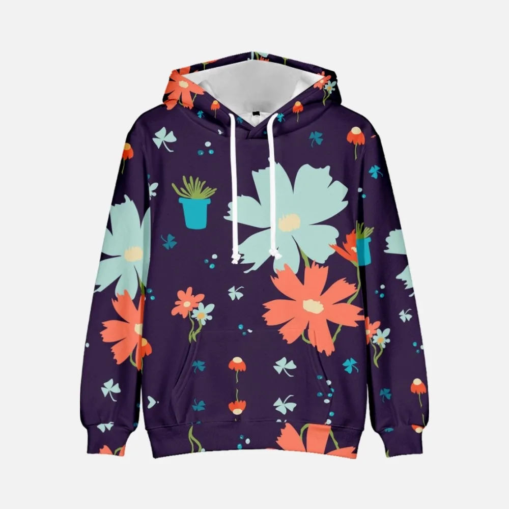 

flowers Men's hoodie Sweatshirt creativity sweatshirt jacket casual 3D cool digital printing factory wholesale