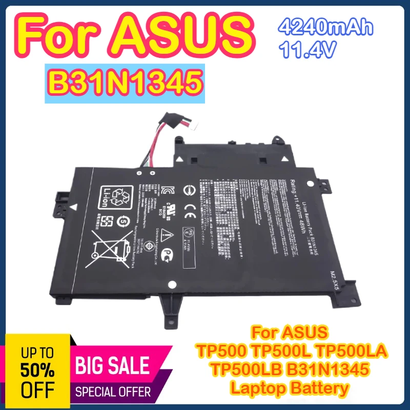 

B31N1345 Аккумулятор для ноутбука ASUS Transformer Book Flip TP500L TP500LA TP500LN 11,4 В 48WH