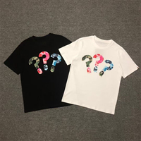 Trendy Top Japanese and Korean Men's and Women's APE Monkey Classic Camouflage Question Mark Printed Short-sleeved T-shirt
