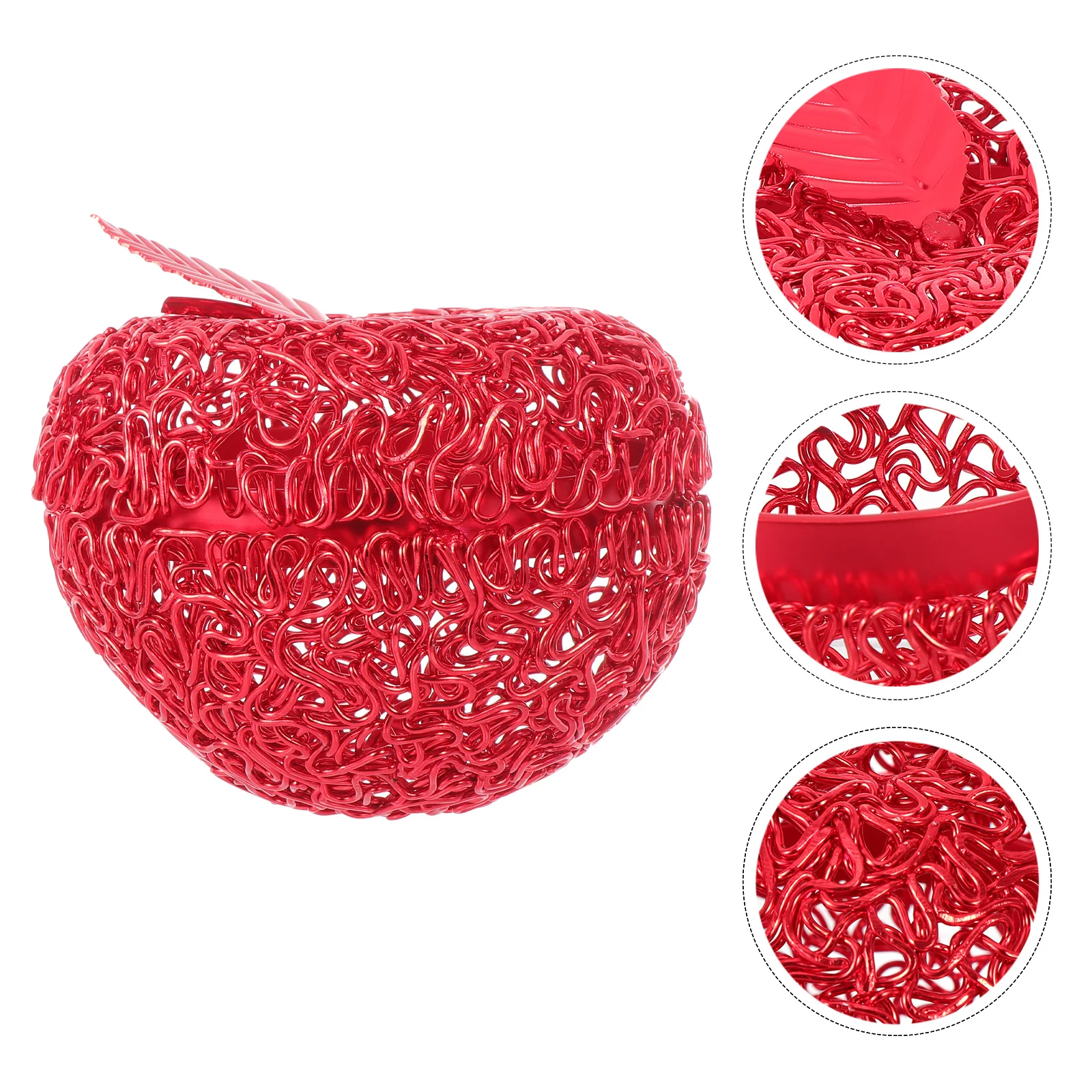 جوفاء خارج التفاح على شكل جرة الفواكه المجففة الحلوى صندوق تخزين عيد الميلاد سطح المكتب الزينة صندوق تخزين جرة الحلوى سطح المكتب تزين