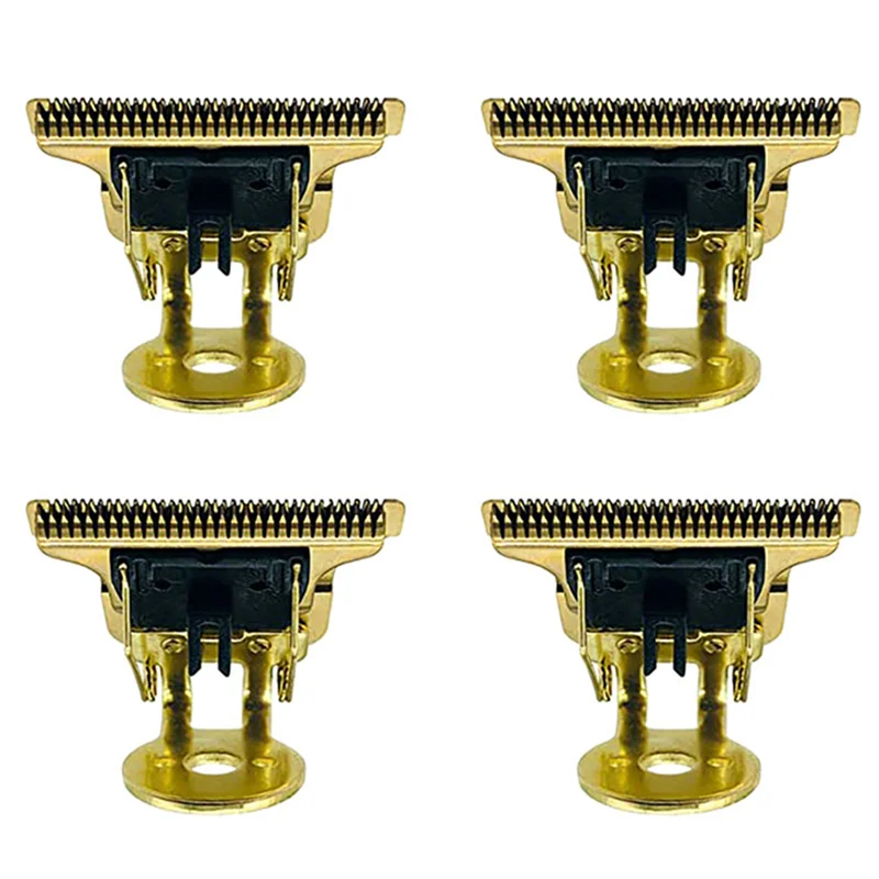 

【FAVORITE】4X T-Shaped Hair Clipper Blade With Stand T9 Blade Trimmer Replacement Head Replacement Clipper Head Gold