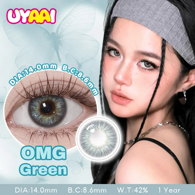 UYAAI Farbe Kontakt Braun Augenfarbe Linsen Make-up Farbige Schüler Frau Make-up Grüne Linse Schwarze Linse Natürlicher Look Frau Zubehör – Detail 11