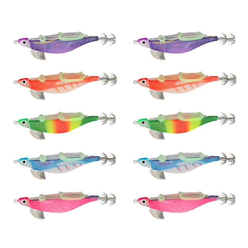 

ILURE Fishing Lure Artificial Hard Bait 12.5cm22g Luminous Bundled Wood Shrimp Wobblers Sea Fishing Trout Bass Carp Tackle