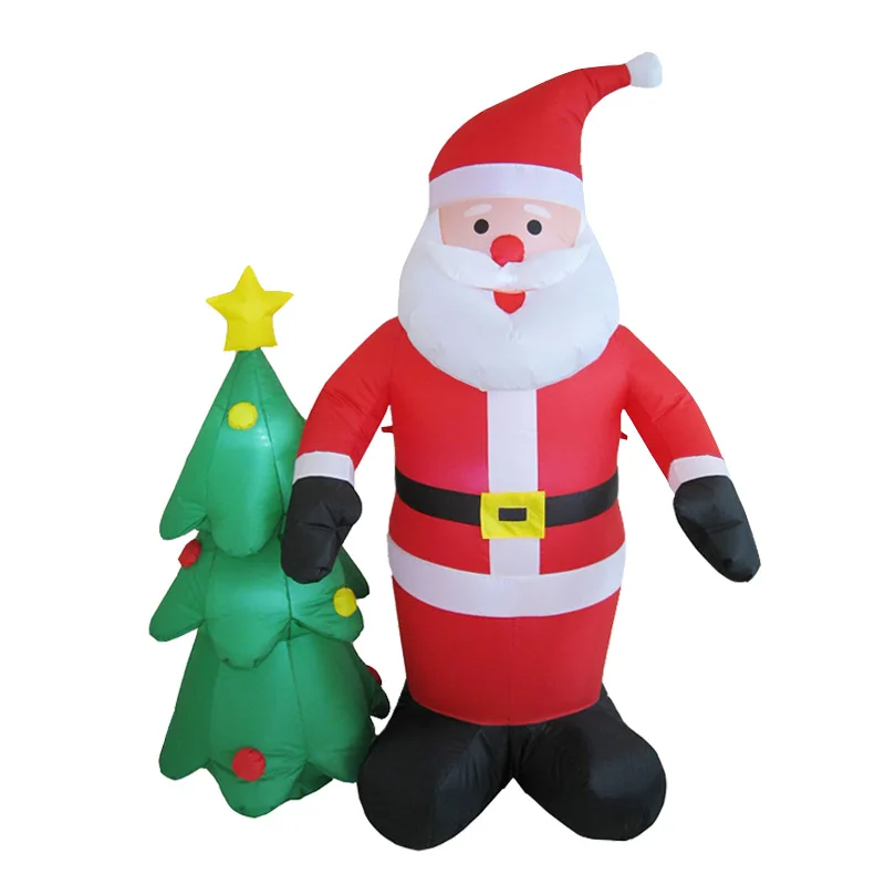 

180cm Garden Christmas Decoration Outdoor Inflatable Christmas Tree And Santa Claus With Led Lights Festival Party New Year Gift