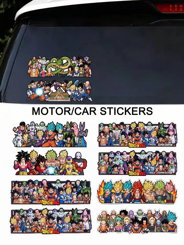 

DRAGON BALL GOKU Multi Scene Waterproof Reflective Scratch Cover Stickers Fit Auto Motorcycle Helmet Refrigerator