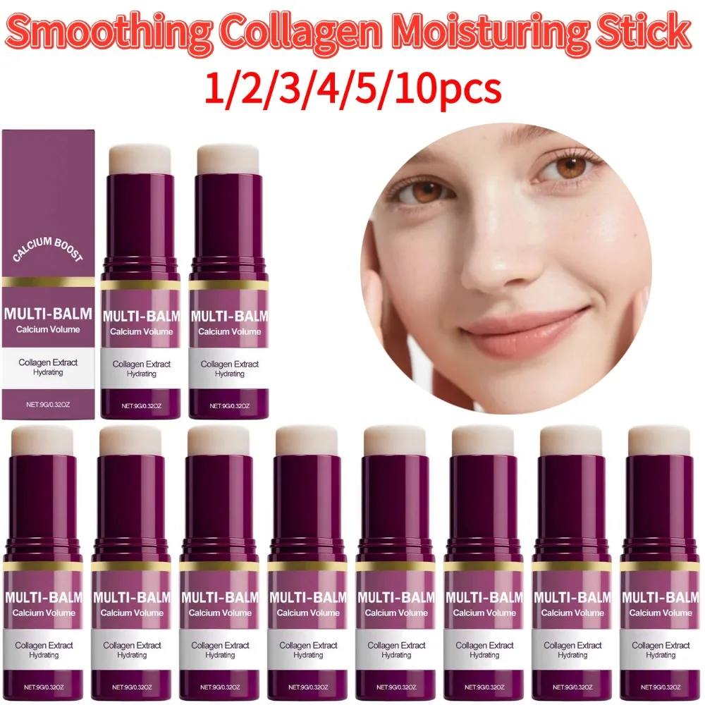 Multi Balm Calcium Volume Skin Hydrating Nourishing Smoothing Collagen Moisturing Stick for Eyes Neck Face Moisturizing Stick