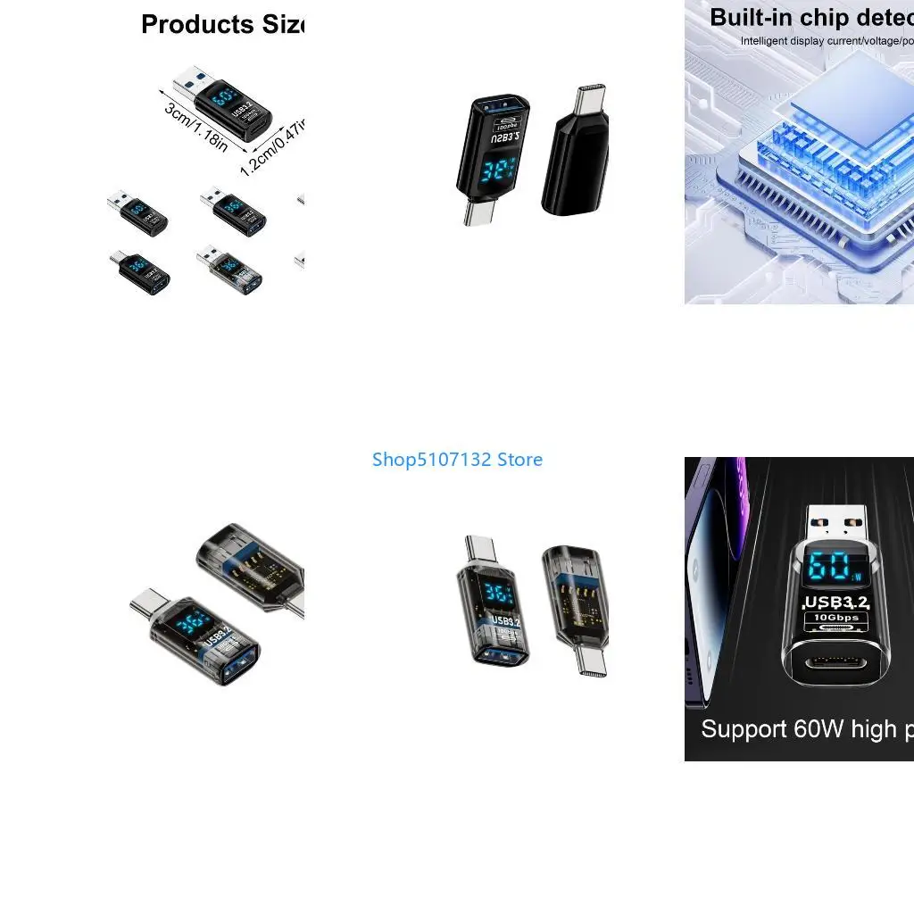 87HD USB C Male to USB A Female Highly Speed Adapters for Gadgets Digital Display