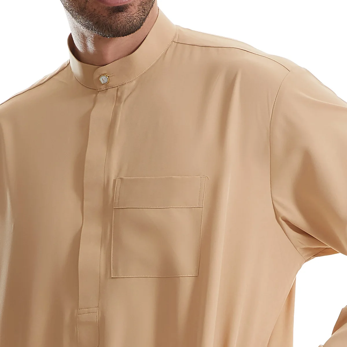 Muslim Abaya Gebet Kaftan Männer Kimono Dishdasha Türkei Arabisch Djellaba Islam Jubba Thobe Marokko Taschenrobe Ramadan Eid Abayas
