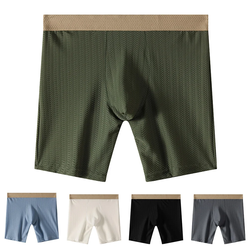 

Everyday Use Gray Ice Silk Underpants Ice Silk Boxer Shorts Boxer Mid-rise Briefs Comfortable Fit Mesh Material