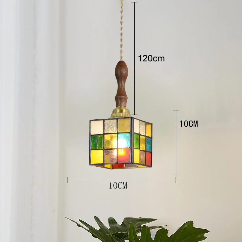 Retro glazen hangerverlichting Slaapkamerlampen Platteland Homestay Coffeeshop Klassieke Verlichting Plafond Kroonluchter Eetkamer Thuis plafondlamp hanglamp wandlamp woonkamer decoratie trap