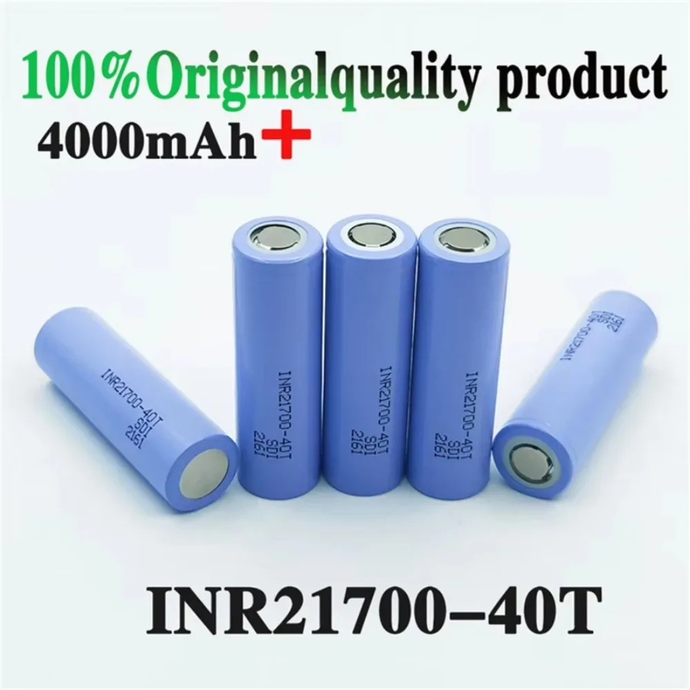 Original Battery 21700 4.0Ah INR21700-40T 4000mAh 30A 40T 3.7V High Discharge/large Capacity Lithium-ion Battery