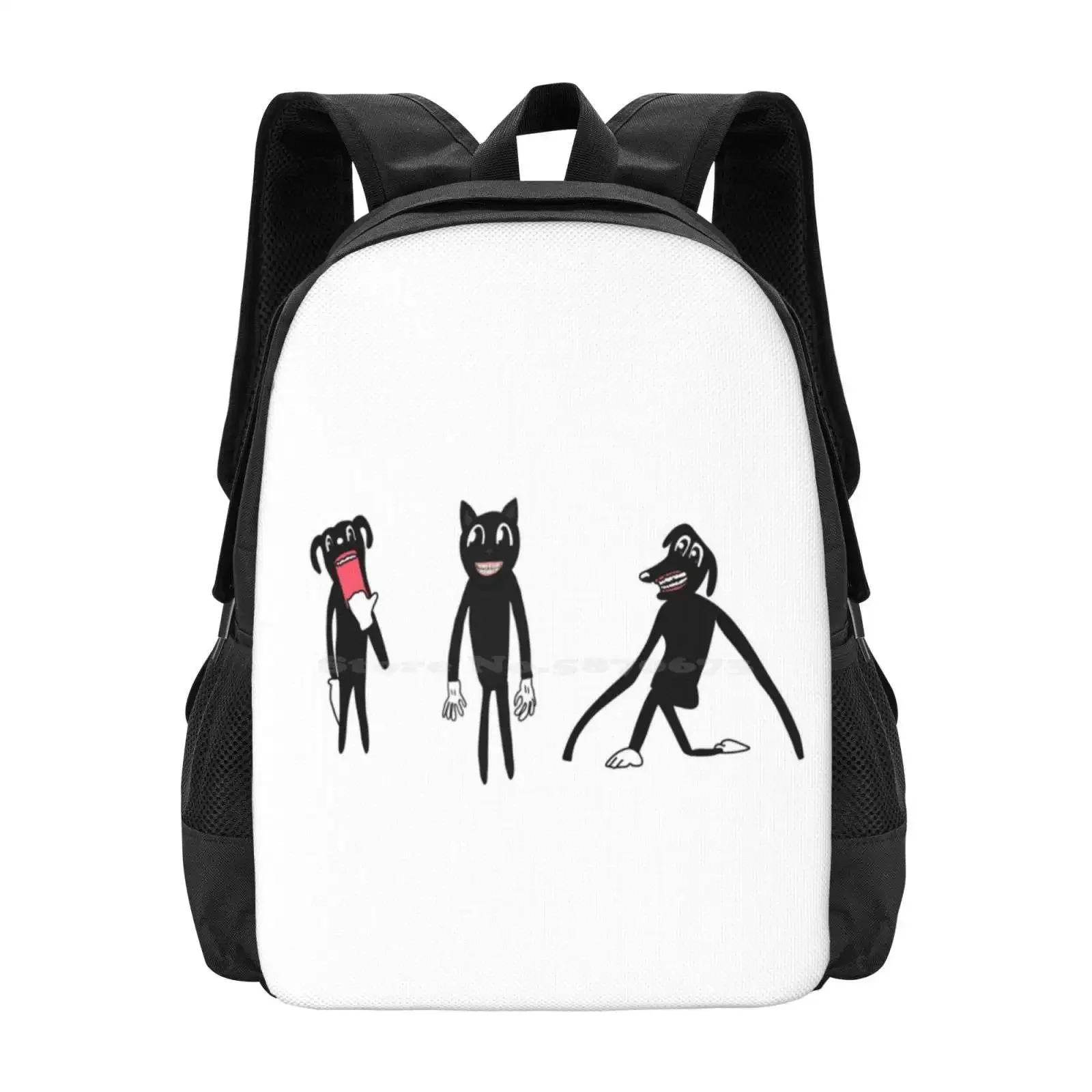 

Cartoon Cat , Cartoon Dog , Cartoon Rabbit Backpack For Student School Laptop Travel Bag Cartoon Cat Dog Rabbit Scary Trevor