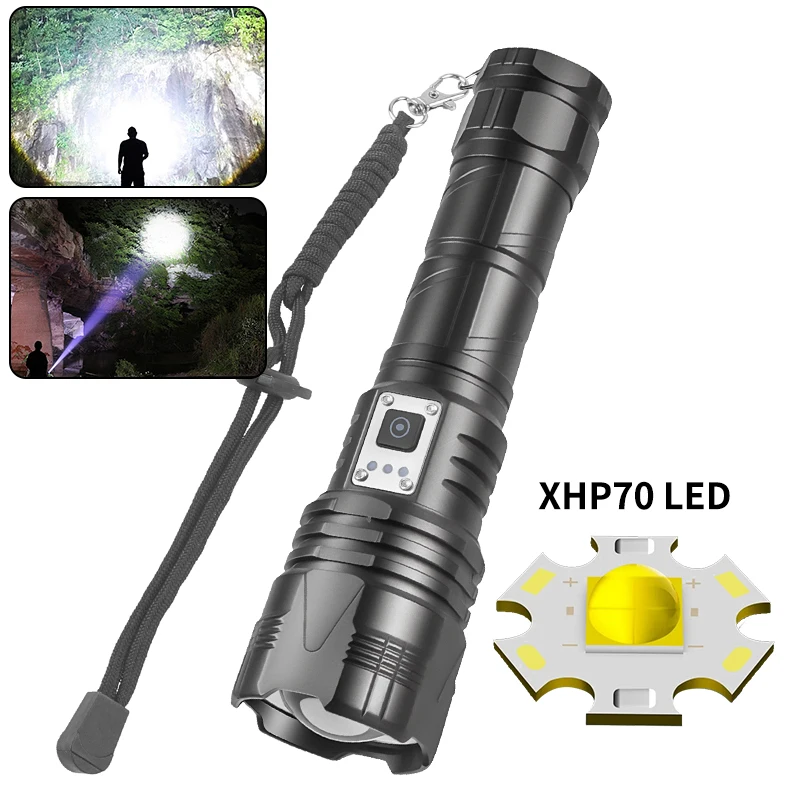 9900000LM Ultra Powerful LED Flashlight USB Rechargeable 3km Long Range Zoom Flashlight Tactical Lantern Outdoor Camping Lantern