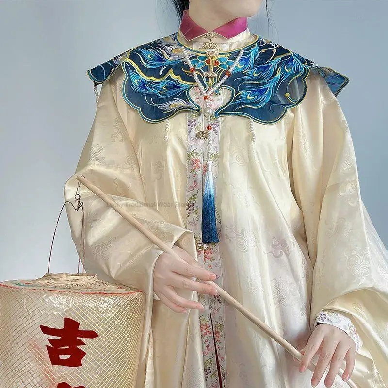 Tradizionale stile cinese dinastia Ming Hanfu vestiti squisito ricamo accessorio scialle orientale Cosplay indossare scialle Hanfu P1