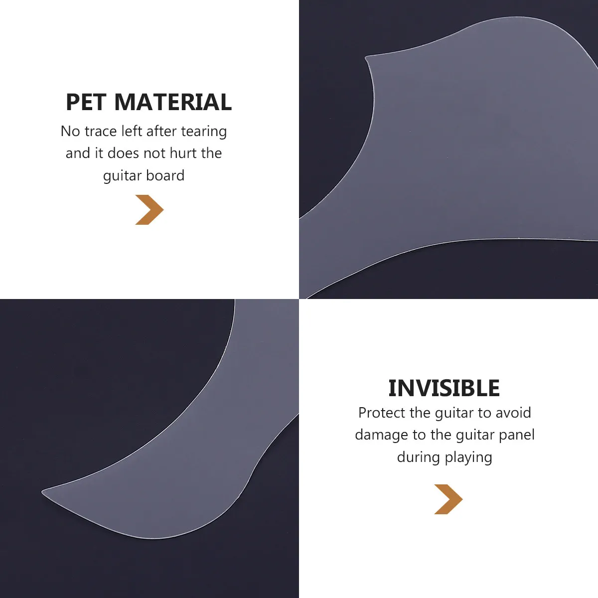 1Pcs Exquisite Workmanship Pet Guitar Pickguard Sticker Transparent Style Decorative Protective Shield for Electric Acoustic