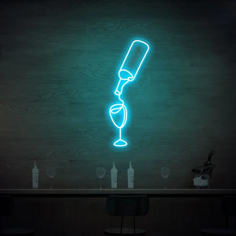 Wine Led Neon Sign lights USB Multipurpose Wall Hanging Decor  for Home Store Bar Beer Tavern Cafe Ambiance Lighting