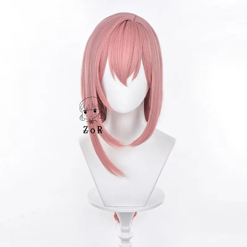 Zenless Zone Zero Tsukishiro Yanagi Cosplay Wig Pink Long Ponytail Section 6 New Eridu Halloween Party for Women Props