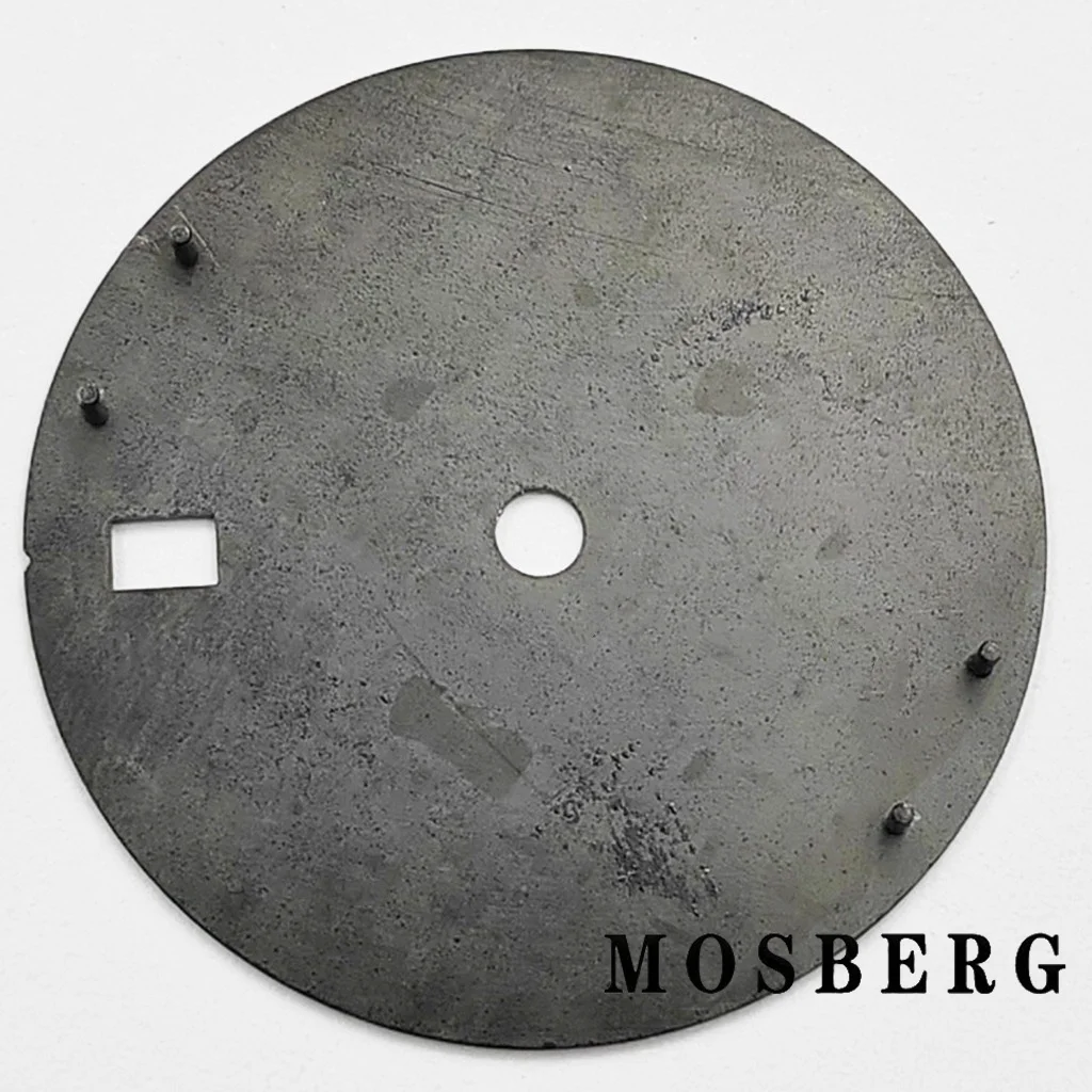 Esfera de reloj negra estéril de 29mm, esfera luminosa verde para NH35 NH36, movimiento compatible con 3,0 en punto a las 3,8 en punto