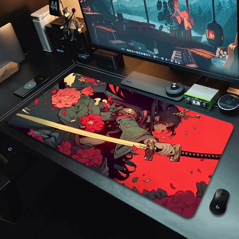 Japanese Samurai MousePad Large Gaming Accessories Mouse pad Gamer Desk Mat Office Mats Keyboard Xxl Mause Carpet 900x400 Speed