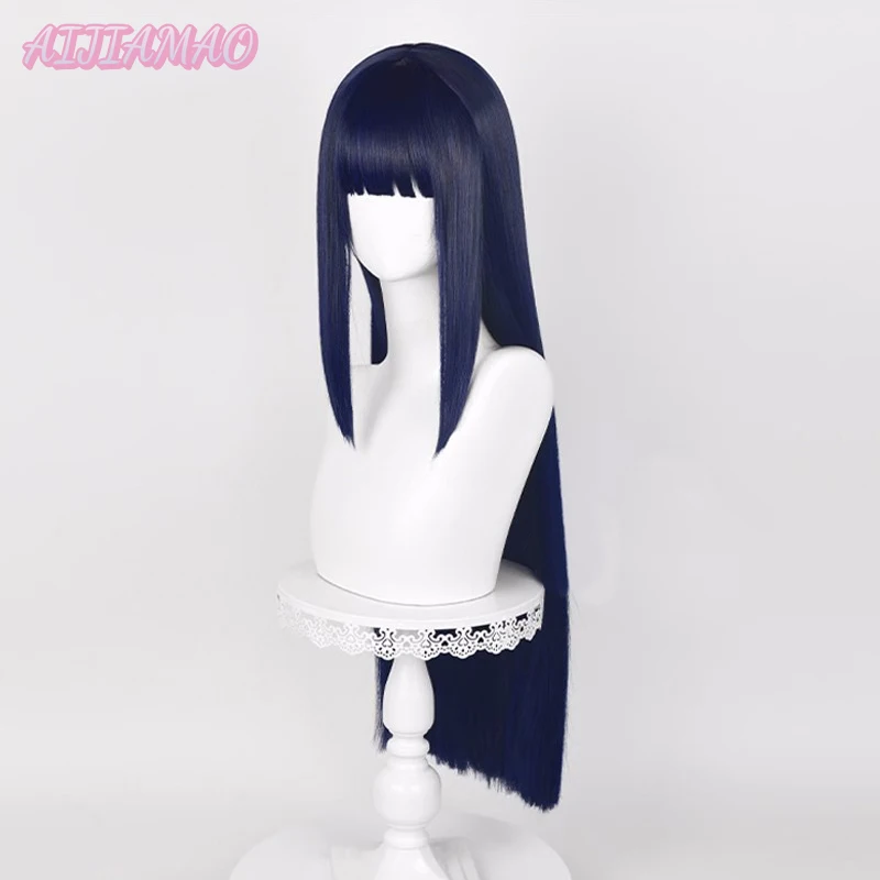 Neu! Anime Hyuga Hinata glattes synthetisches Haar ordentlich Knall Cosplay Perücken kostenlose Perücke Kappe