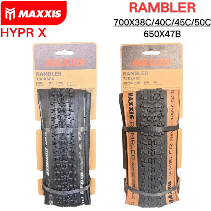 MAXXIS RAMBLER TUBELESS 700x38C/40C/45C/50C 650x47B 27.5x1.5 GRAVEL/ADVENTURE  And Dirt Road Racing Tire of Bicycle