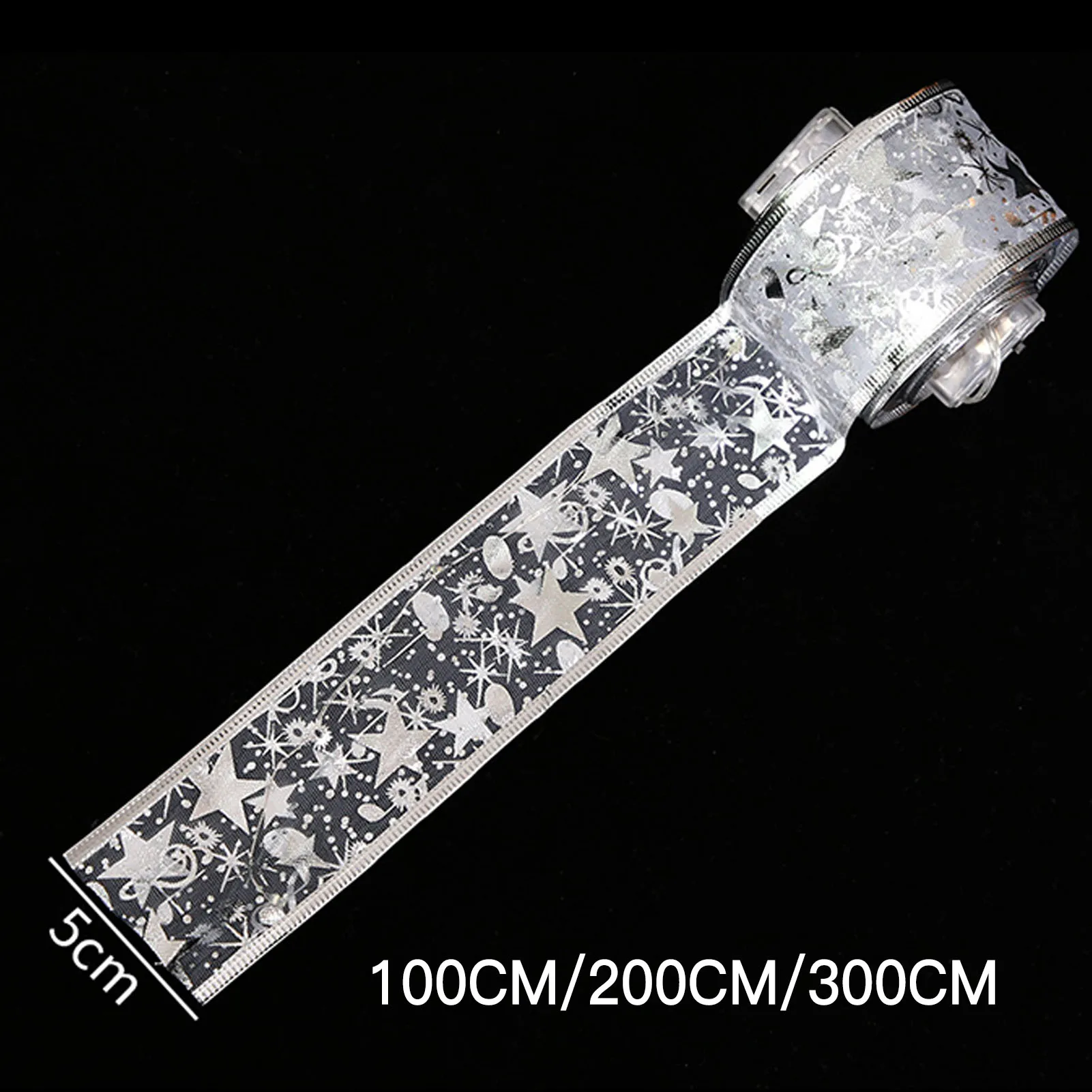 Christmas Tree Ribbon String Lights Gold Foil Double Ribbon Holiday Xmas Tree Decorations Suitable for Canopy Beds Bedroom