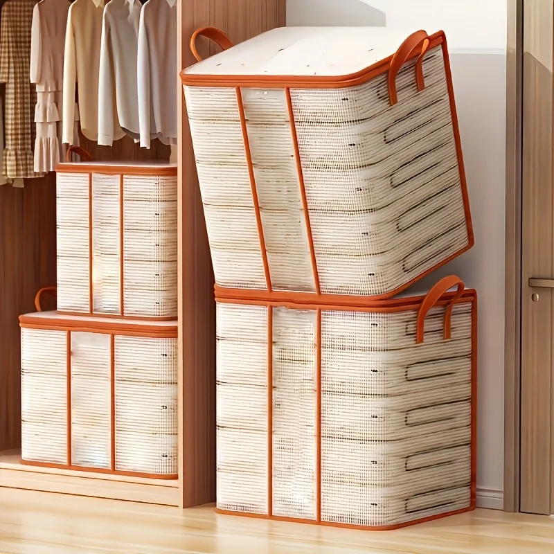 1PC Clothes Home Large PVC Clear Storage Bag Waterproof with Handles for Clothes Quilts Blankets Closet