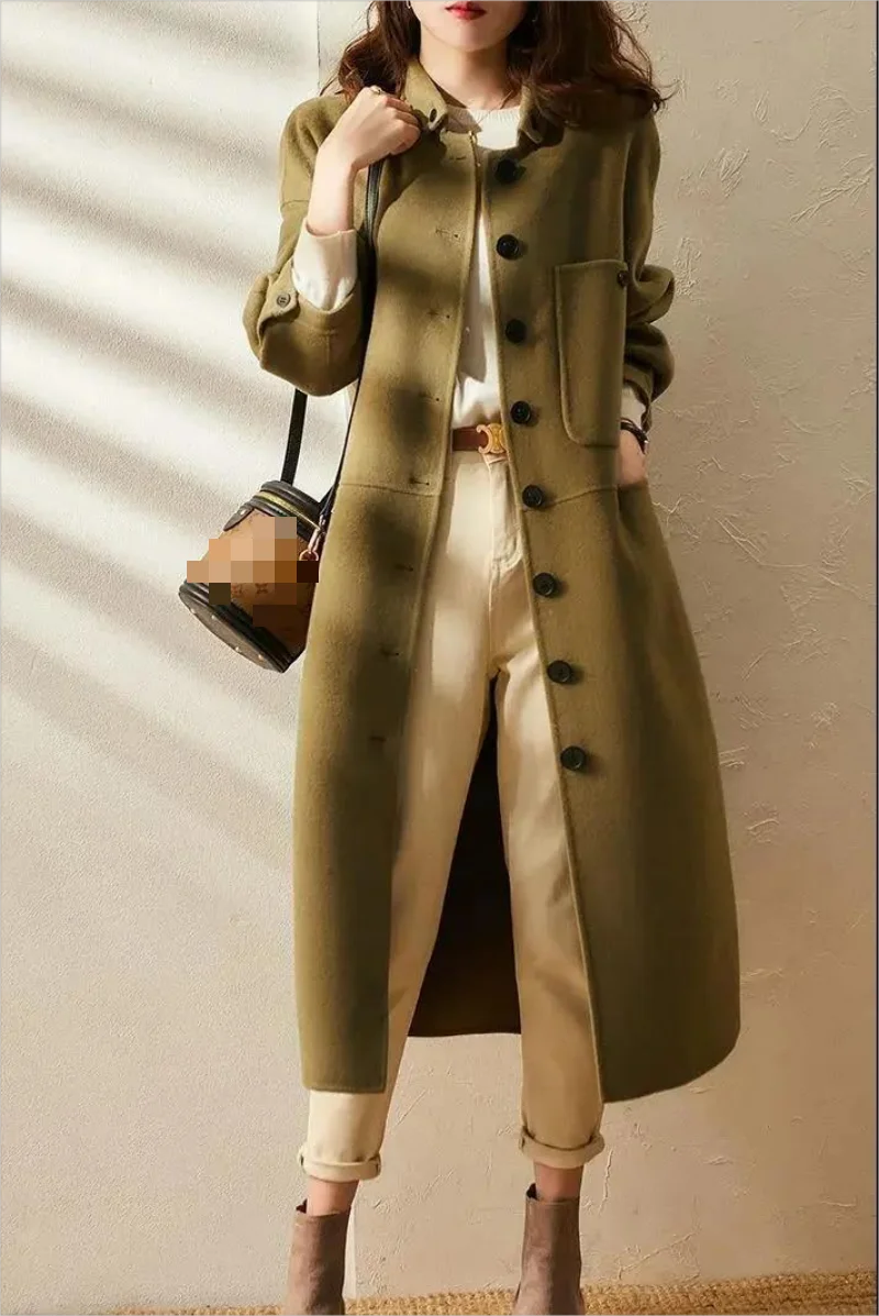 

The Main Adore Simple Women's Jacket 2023 Autumn New Temperament Coat Slimming Shirt Mid-Length Coat Women Commute