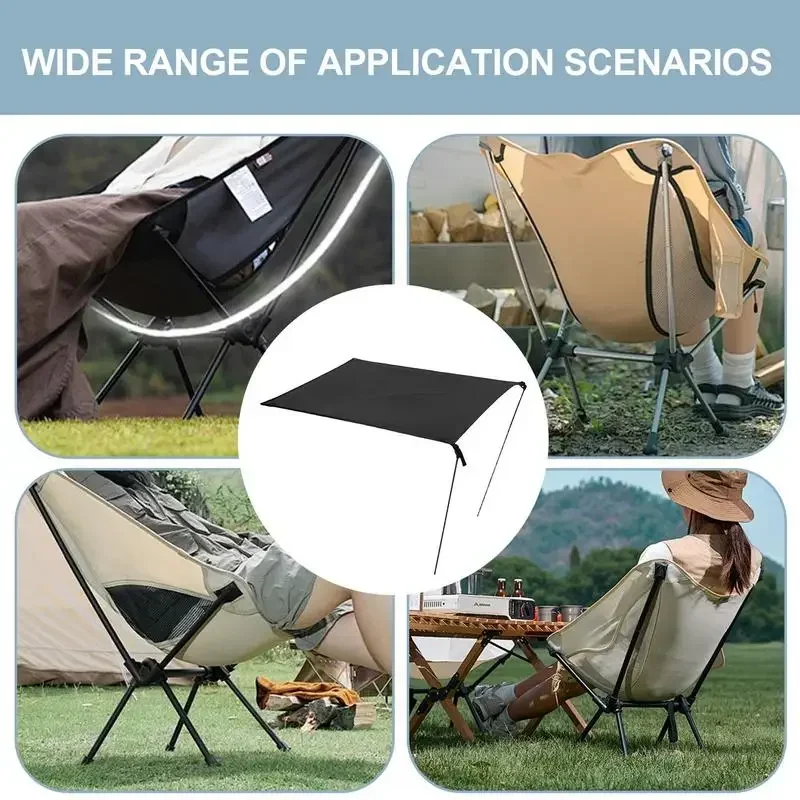 Outdoor Moon Chair Sunshade Picnic Camping Folding Cover Sunscreen UV Protection Chair Sunshade Lounge Sunshade for Fishing