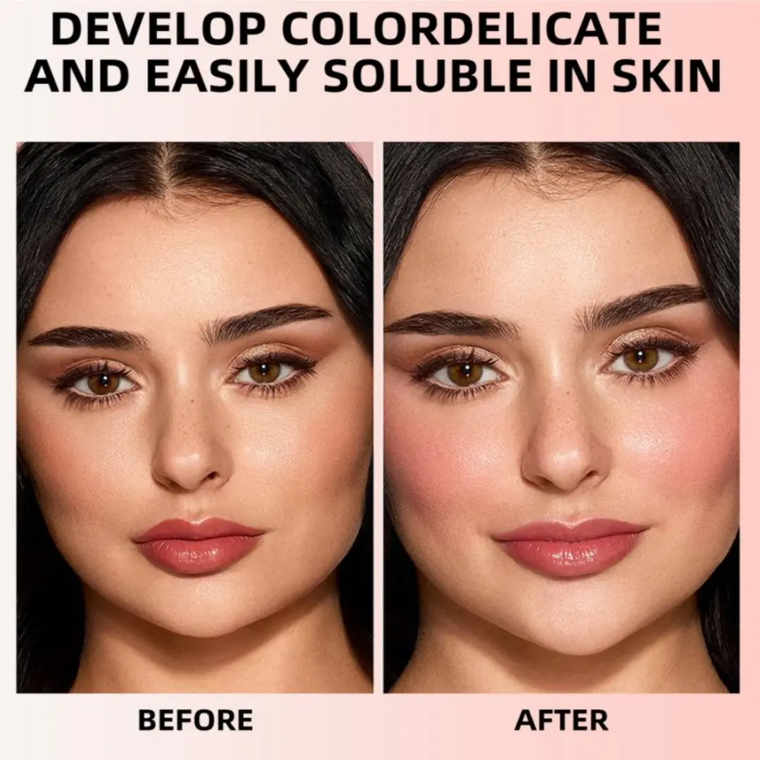 أحمر خدود أحادي اللون عاري يدوم طويلاً مقاوم للماء ومشرق متعدد الاستخدام للشفاه والوجه والخدود كريم أحمر خدود طبيعي غير لامع #4