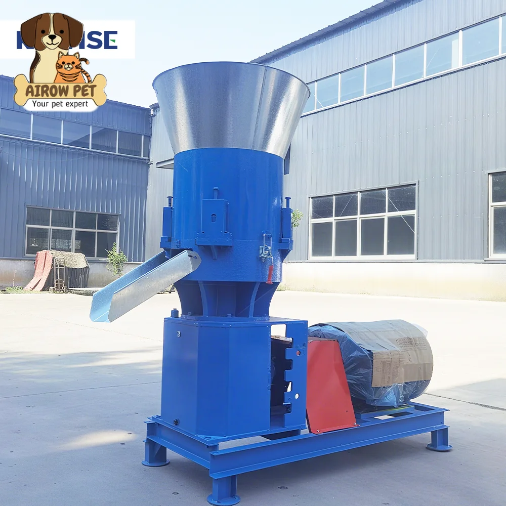 AIROW Best Selling 1-2TPH Animal Feed Pellet Machine for Industrial Use Cow Feed Processing Machines