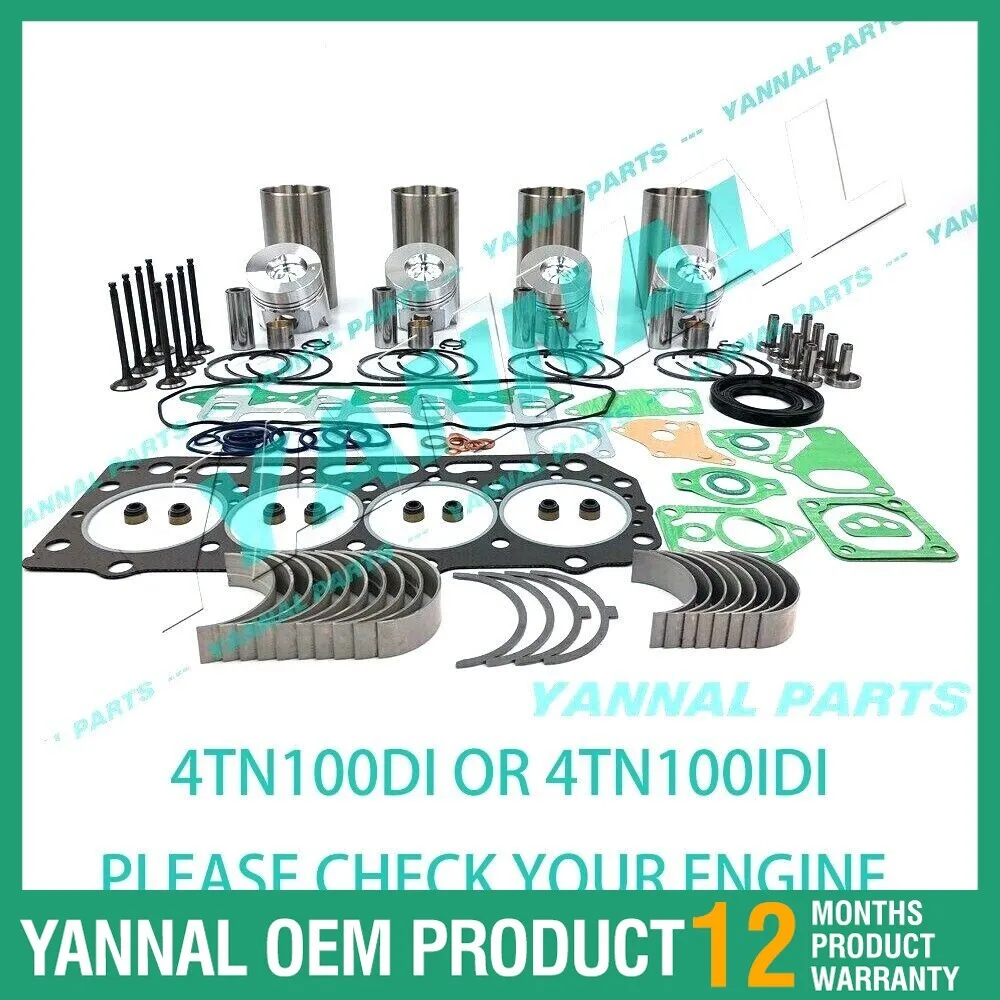 

New STD For Yanmar 4TN100 Rebuild Overhaul Kit With Piston Rings