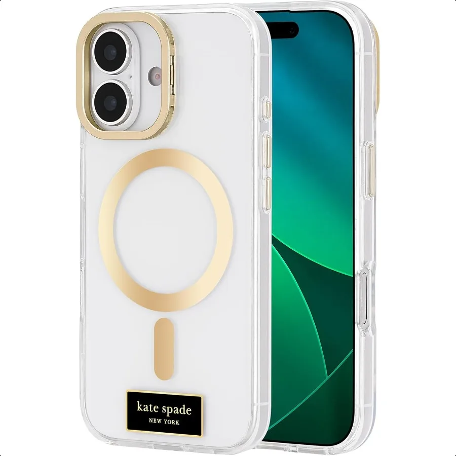 حافظة iPhone 17 مع حامل كاميرا متوافقة مع حافظة هاتف MagSafe Designer Icon Clear #1