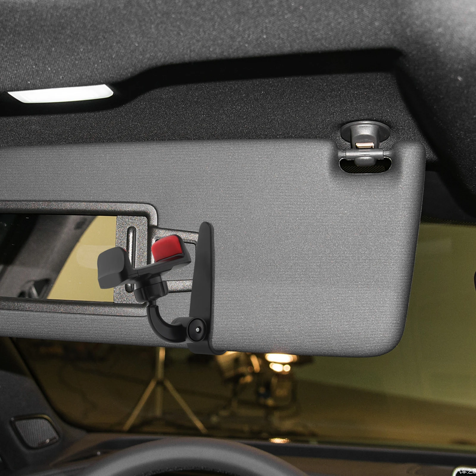 

Universal Car Phone Holder 360° Rotation Sun Visor Mount Multi-Function Mobile Stand For Navigation Vlogging Live Streaming
