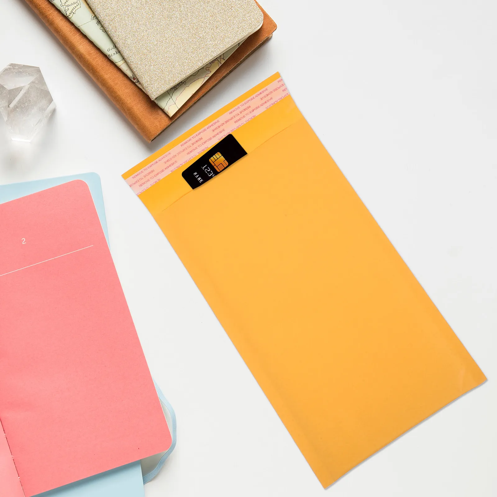 25Pcs Yellow Craft Paper Bubble Mailers Easy Seal Cushioned Envelopes for Mailing Invoices Photos Trading Cards Jewelry Usbs
