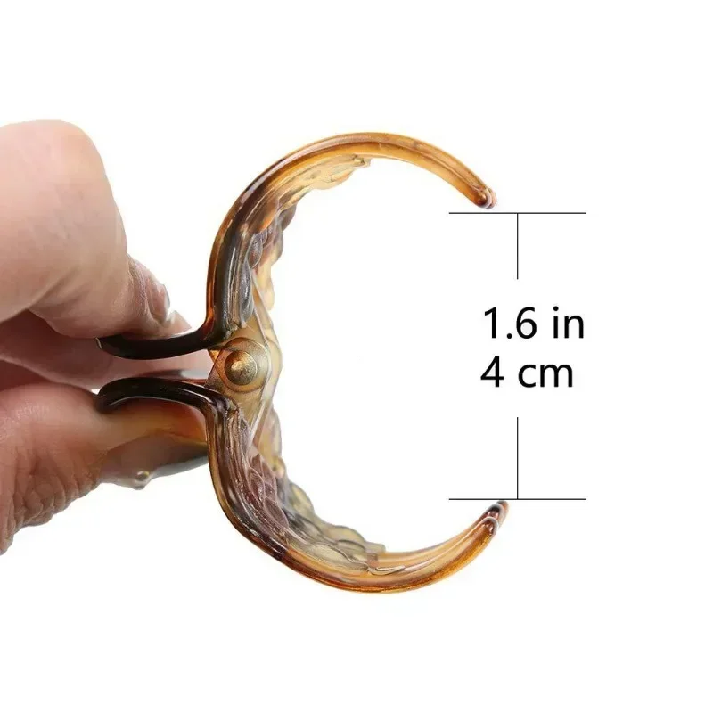 Claw Clip 5-Piece Nail Polish Set for Hair 1.3 Inch Multicolor Medium Size Claws Hair Jaw Clip for Women Classic Style Claw Clip