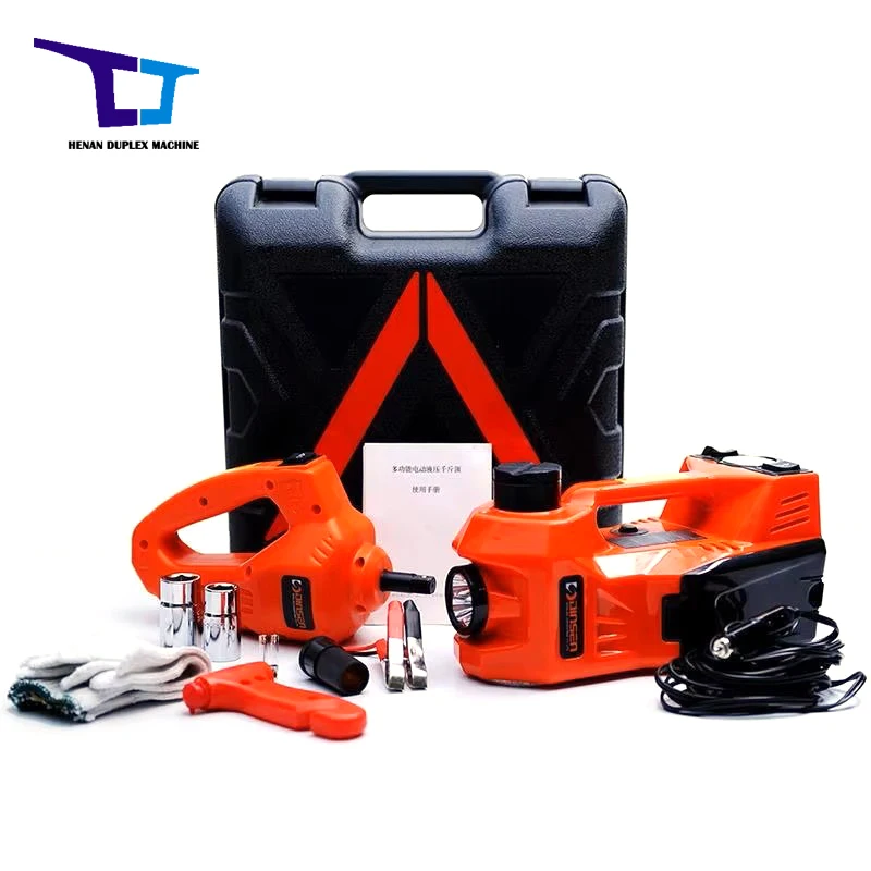 

12v 5 Ton Outdoor Electric Car Jacks Kit Hydraulic Floor Lift Jack With Air Pump and Impact Wrench
