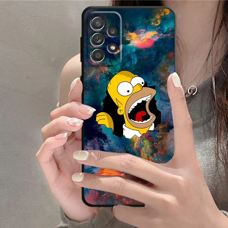 Disney The Simpson phone Case for Samsung Galaxy A32 A52 A33 A22 A53 A72 A73 A12 A21s A13 A11 A71 A51 A42 A31 4G 5G Soft Cover