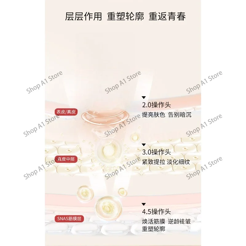 Handheld Facial Lifting Beauty Device, 56W Portable Anti Aging Skin Tightening Rejuvenation Instrument for Home Use