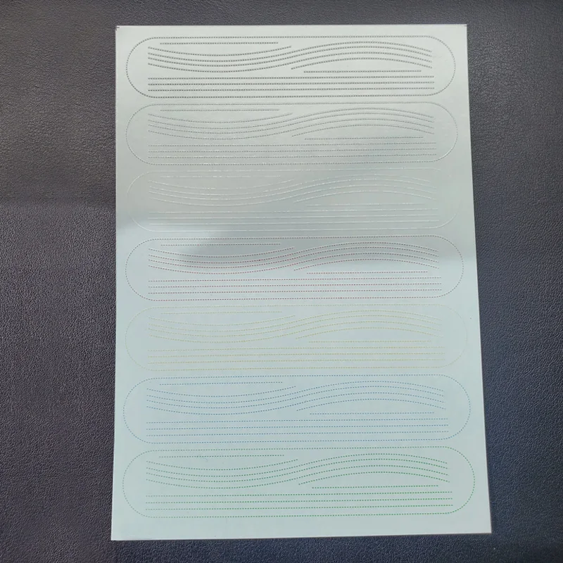 1PCS Modello di Punto Decalcomania Dell'acqua Linea Dritto/Curva Adesivo di Trasferimento Dell'acqua per 1/24 1/18 1/12 Bilancia Auto Moto Cuscino del Sedile