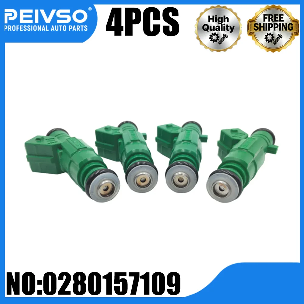 PEIVSO 4pcs/lot 0280157109 030906031AJ Fuel Injector for VOLKSWAGEN KOMBI 1.4 TOTAL FLEX - FLEX - ANO: 01/09