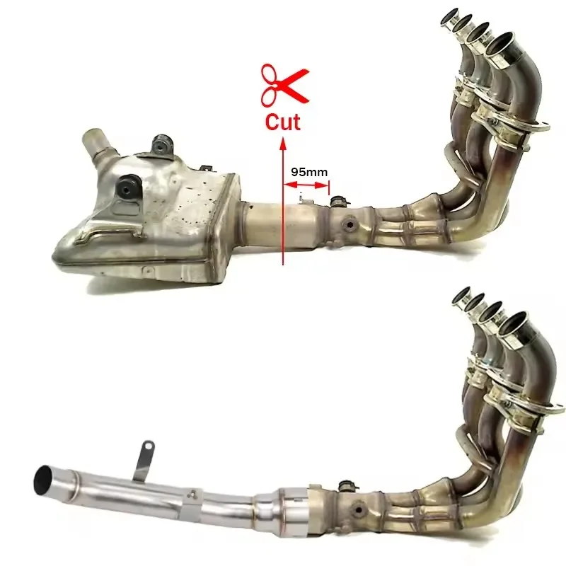 For Suzuki GSX-S1000 GSX-S1000F 2015-2025 GSXS1000 GSXS1000F Katana 1000 Exhaust System Mid Tail Link Pipe Escape 51MM Slip-On